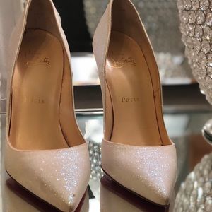 Christian louboutin glittered pumps